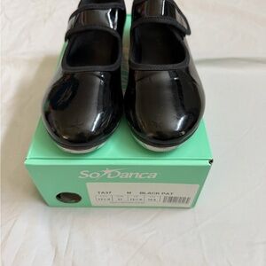 Kids Black Tap Shoes